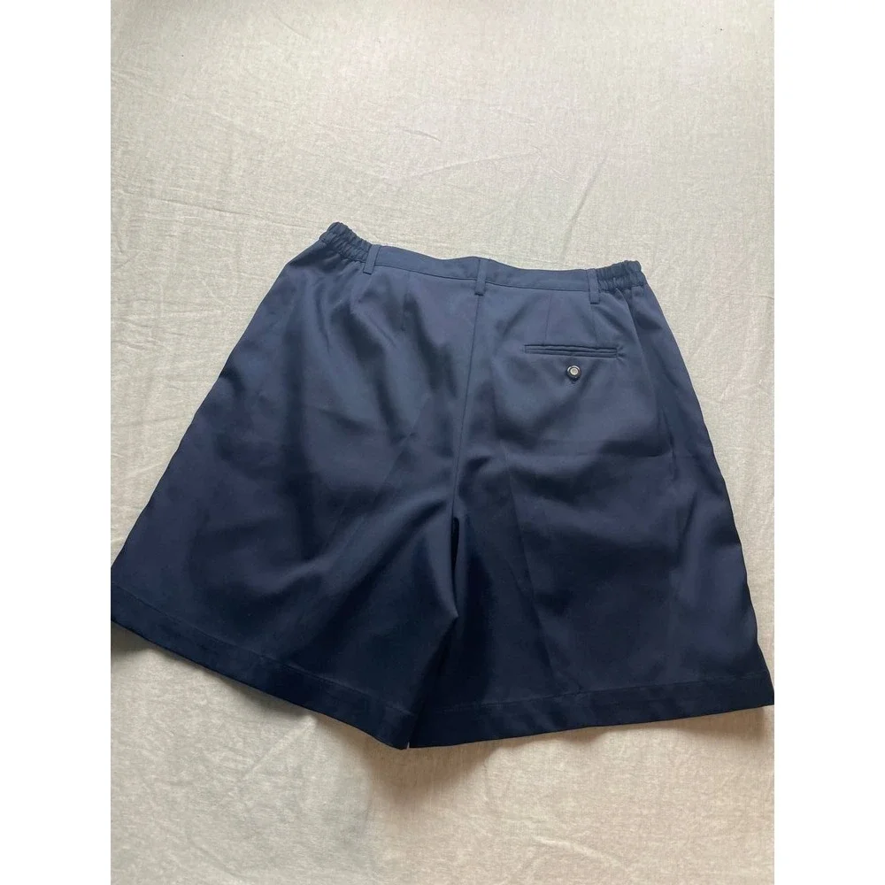 Vintage Coral Bay Golf Shorts Women 10 Navy‎ Blue Outdoor Pleated Athleisure